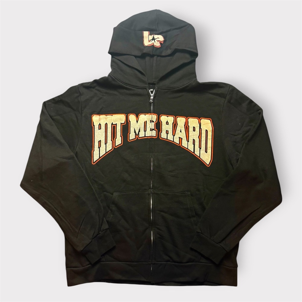 Billie Eilish Hit Me Hard and Soft The Tour Zip Up Hoodie Black XXL 2XL